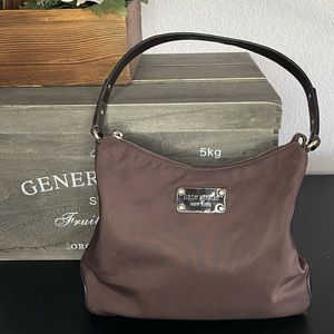 Kate Spade Brown Nylon Hobo Bag